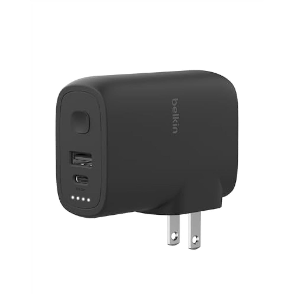 Belkin Hybrid Power Bank 5K + Wall Charger 25W - 2-in-1, Portable Battery w/USB-C Port & USB-A Port - Travel Essential - Apple iPhone 17, Air, Pro, Pro Max - Black