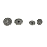 Two-Headed Eagle Gray Silver Metal Shank Double Blazer Button Set. 6 P