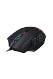 M908 12400 Dpi Impact Mmo Gaming Mouse W/ 18 Programmable Buttons, Weight Tuning Cartridge, 12 Side Buttons
