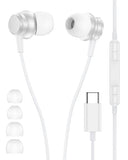 iPhone 17e USB C Wired Headphones for iPhone 17 16 15, USBC Wired Earbuds with Microphone Noise Cancelling for , in-Ear Ear Buds Corded