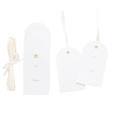 Letterpress Gift Tags, Gold Foil, To And From, Set Of 25 Paper Tags With Satin Ribbon
