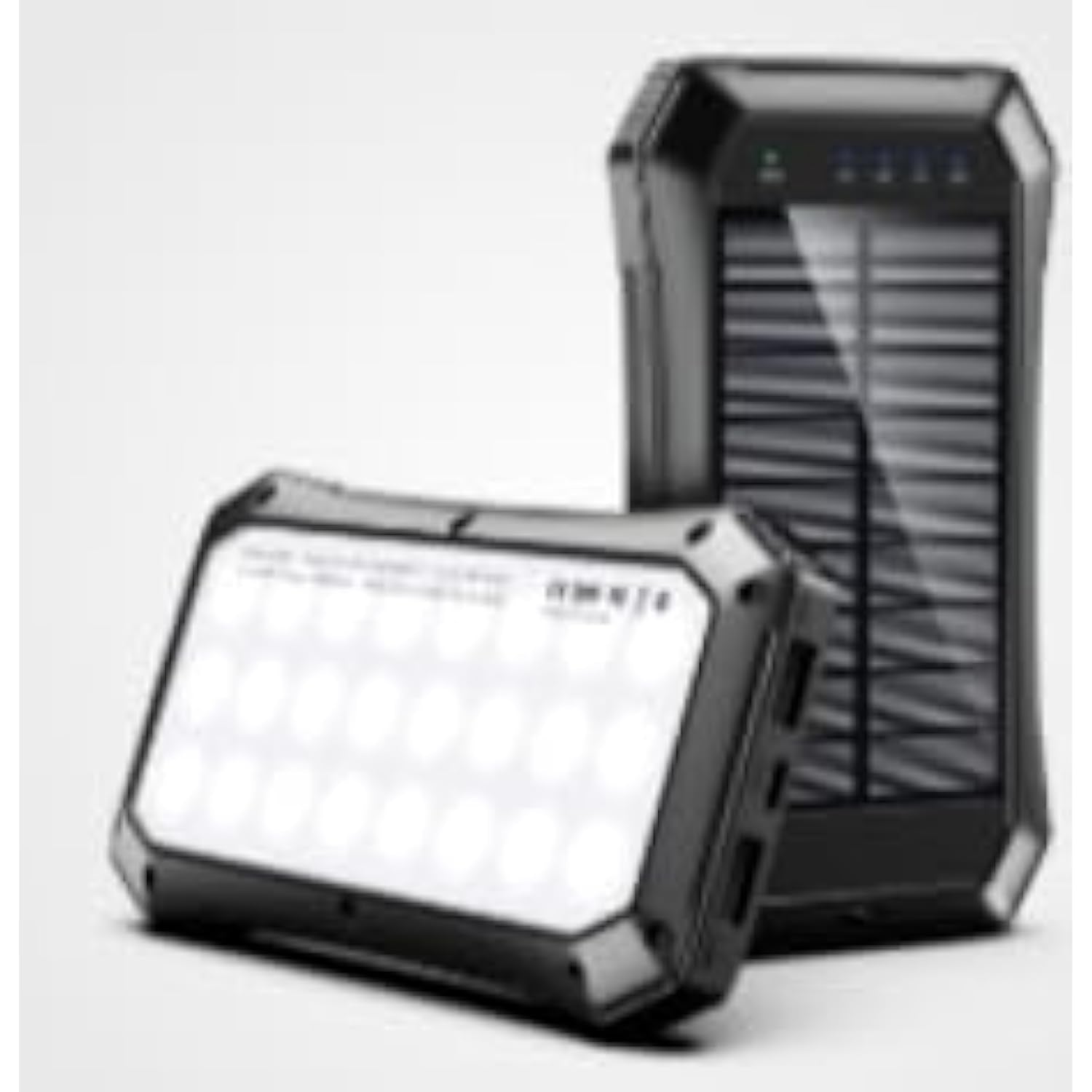 Solar Power Bank 10000Mah - Phone Charger With 20 Led Lights, Fast Charging For 3 Devices, Solar Phone Charger, Power Bank For Camping, Travel & Emergencies