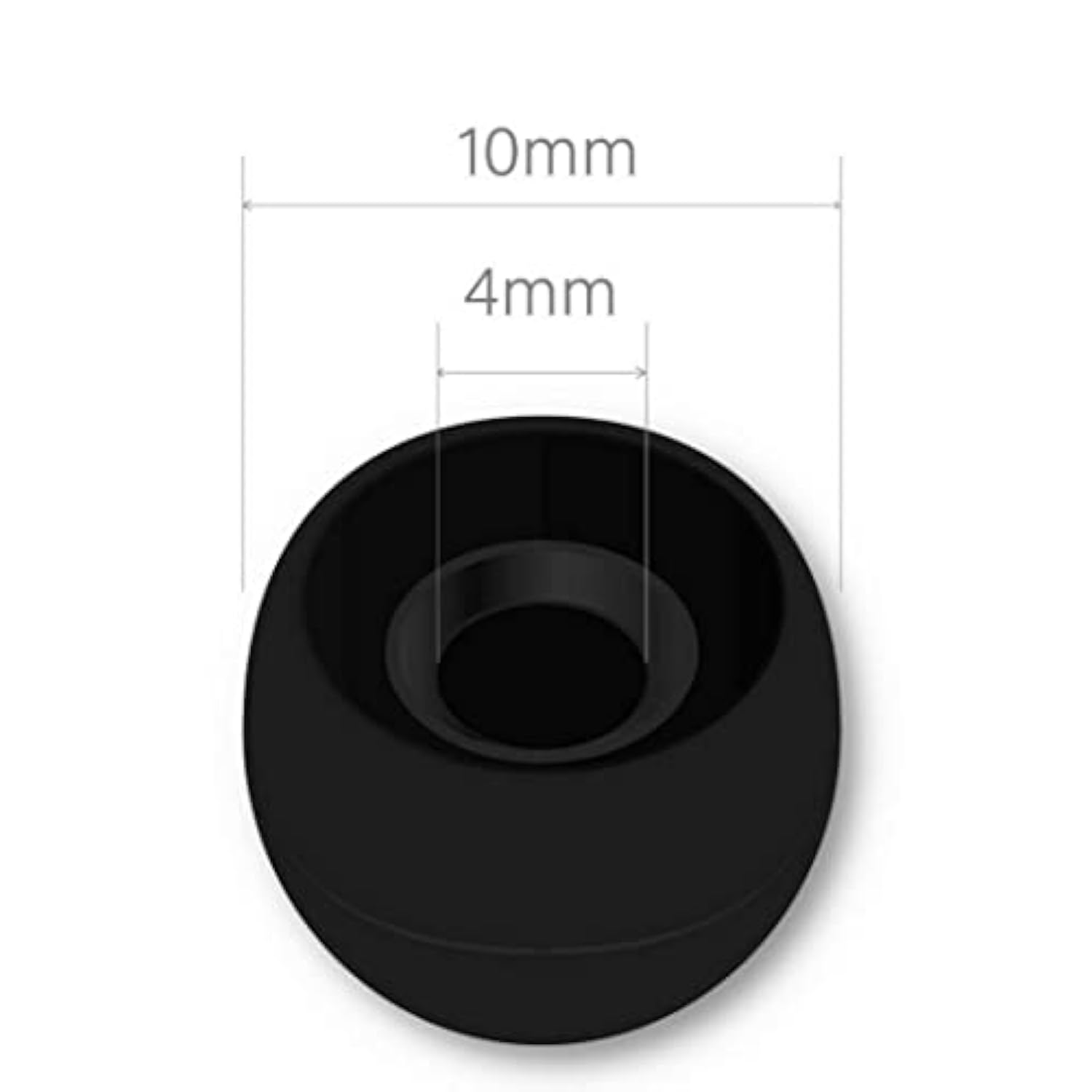 (2 Types Of Medium) Silicone Replacement Earbud Tips Covers [4Mm & 4.5Mm Connections Holes] - 5 Pairs Each Kind