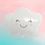 8Pcs White Cloud Balloons 18In Mylar Foil Cloud Baby Shower Birthday Wedding