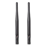 Dual Band Wifi Antenna 2.4Ghz 5Ghz 5.8Ghz 3Dbi Rp-Sma Male Antenna Replacement (2-Pack) For Wifi Router Wireless Network Card Usb Adapter Security Ip Camera Video Surveillance Monitor
