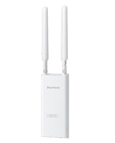 Ac1200 Outdoor Access Point Long Range, Ip65 Weatherproof Gigabit Wifi Access Point, Dual Band 5Ghz + 2.4G, Poe Powered, With Passive Poe Injector, Universal Compatible, Wap For Yard Farm Rv