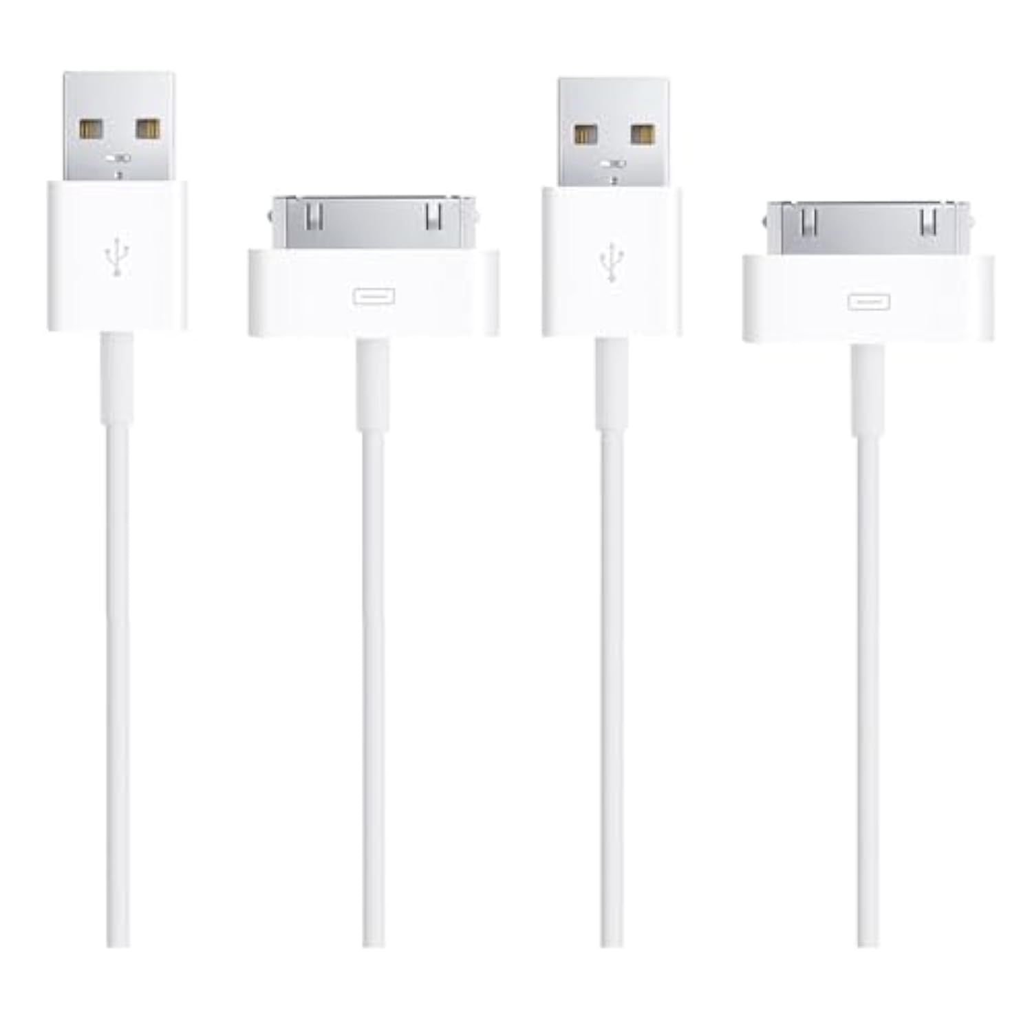 2-Pack Cable Compatible With Charger Iphone 4/4S/3G/3Gs,Ipad 1 2 3,Ipod Touch 4 3 2 1,Old Ipod Classic 3 2 1,(3.3 Feet,White)
