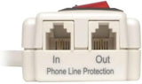 6 Outlet Surge Protector Power Strip 4ft Cord Tel Fax Modem Protection