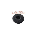 Black Soft Foam Earbud Earpad Replacement Sponge Covers For Walkie Talkie Earpiece & Stereo Headsets?Diameter 18Mm,10Pcs?