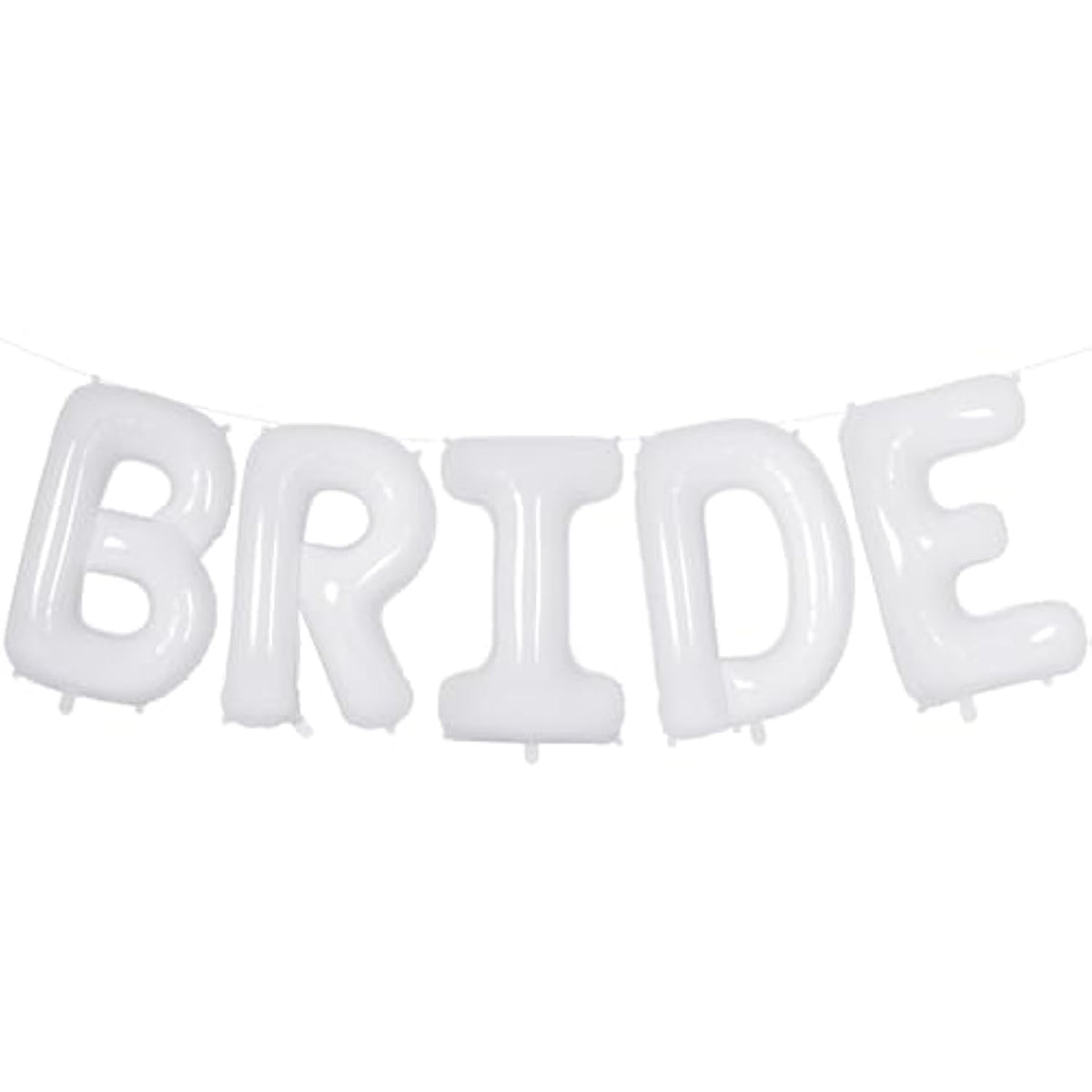40 Inch White Bride Balloons, Giant Bride To Be Balloons, Bride Letter Balloon, Bachelorette Party Balloon, Bridal Photo Booth Bridal Banner For Wedding Bachelorette Party Decorations (White)