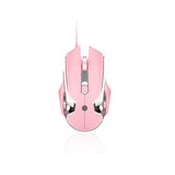 Aj120 Wired Gaming Mouse, Ergonomic Led Backlit Usb Gamer Mice Computer Laptop Pc, For Windows Mac Linux Os, Pink