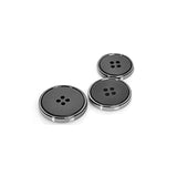 10 Pcs Resin Round Black Men Suit Buttons 4 Holes Coat Windbreaker But