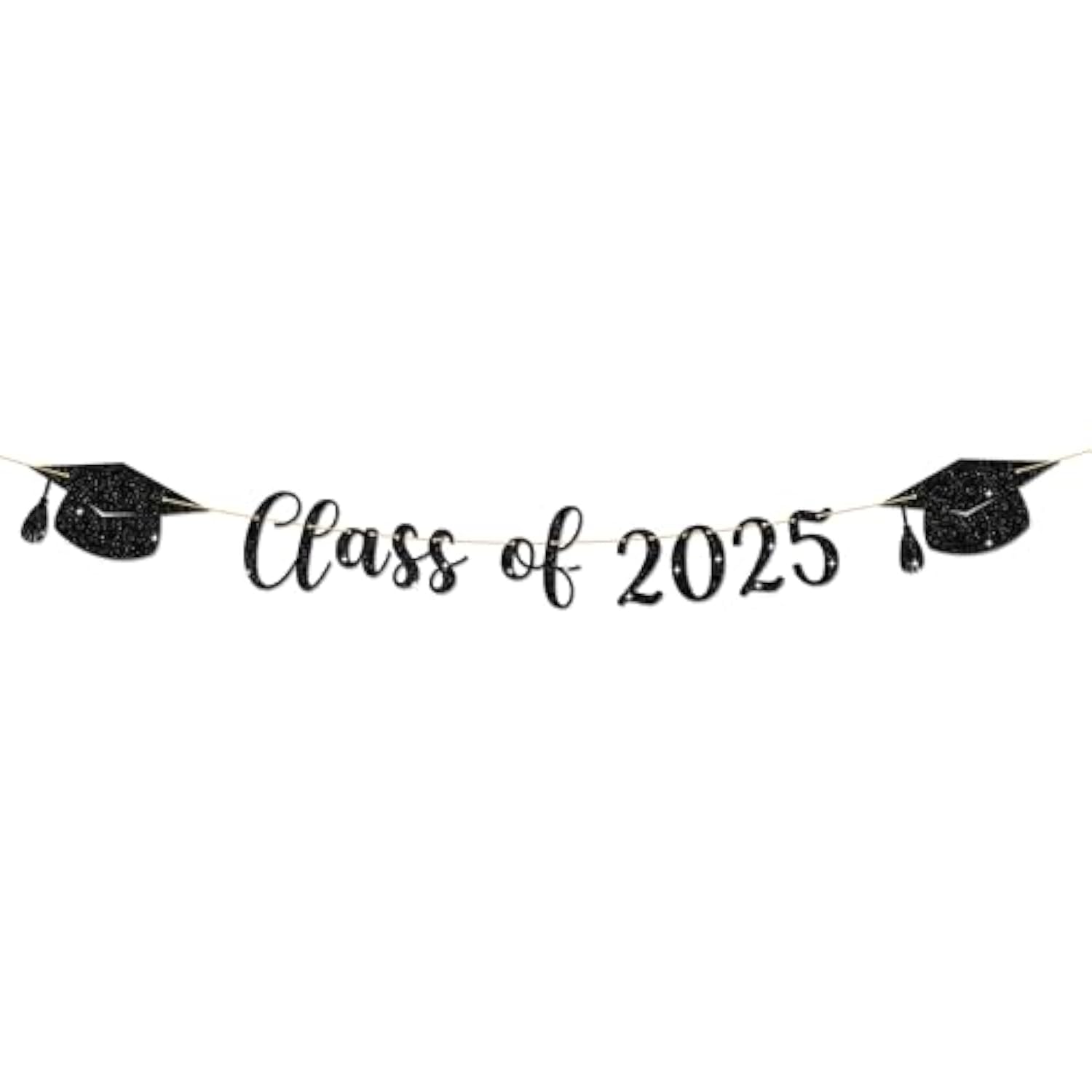 Graduation Decorations 2025-10 Ft Class Of 2025 Banner, Black Graduate Banner, Happy Grad Supplies, Graduation Party Decorations For Middle School, High School, College