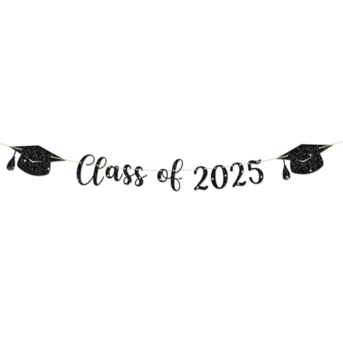 Graduation Decorations 2025-10 Ft Class Of 2025 Banner, Black Graduate Banner, Happy Grad Supplies, Graduation Party Decorations For Middle School, High School, College