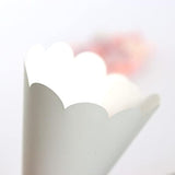 50 Pcs Paper Confetti Cones White Party Favors for Flowers or Candy
