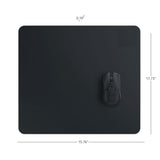 Tempered Glass Gaming Mouse Pad - 300×350×3Mm Thin Large Hard Mat, No - Slip Base For High - Dpi Precision, Scratch - Resistant Smooth Surface, Fps/Moba/Office Use (Black) (Obsidian Black, Large)