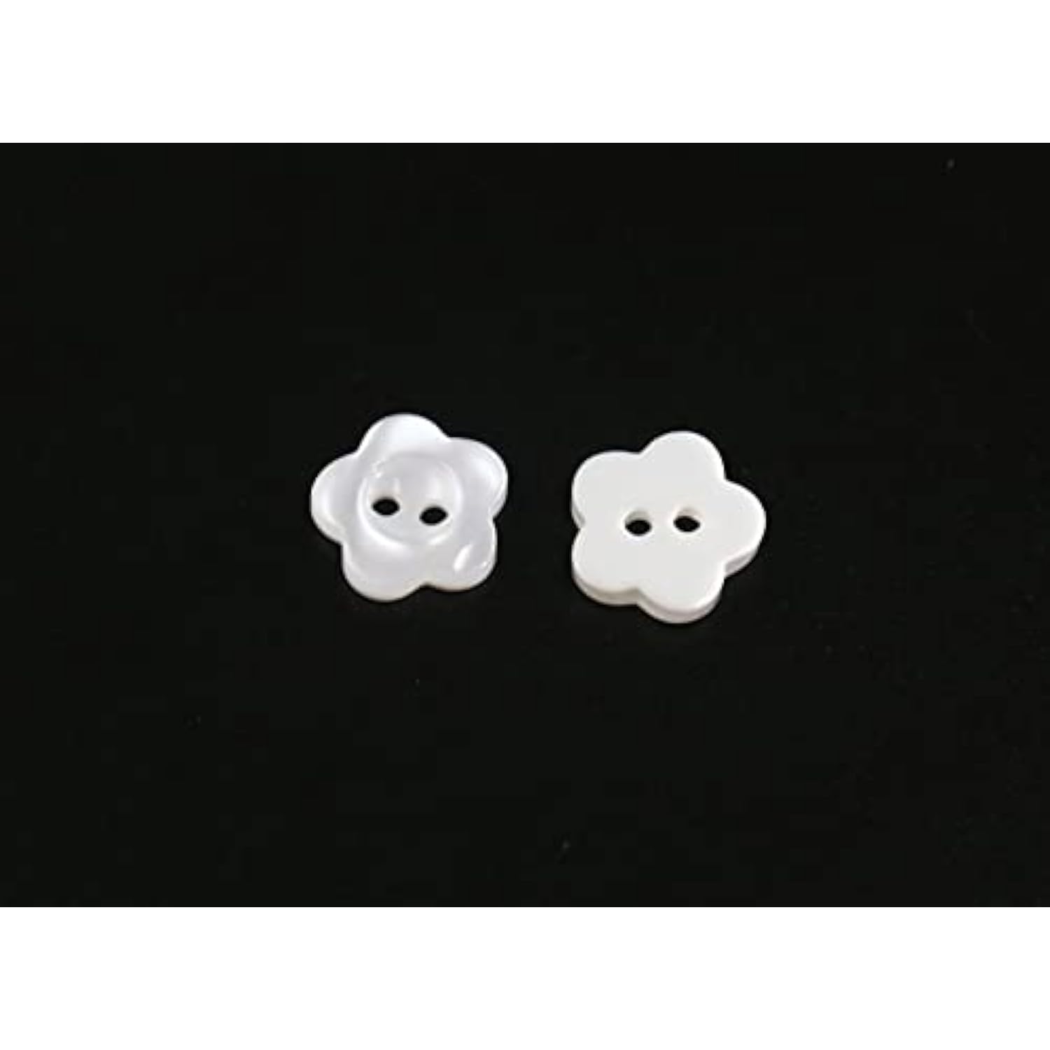 Flower Shape Buttons 11Mm(0.44 Inch)Translucent White Resin Button For