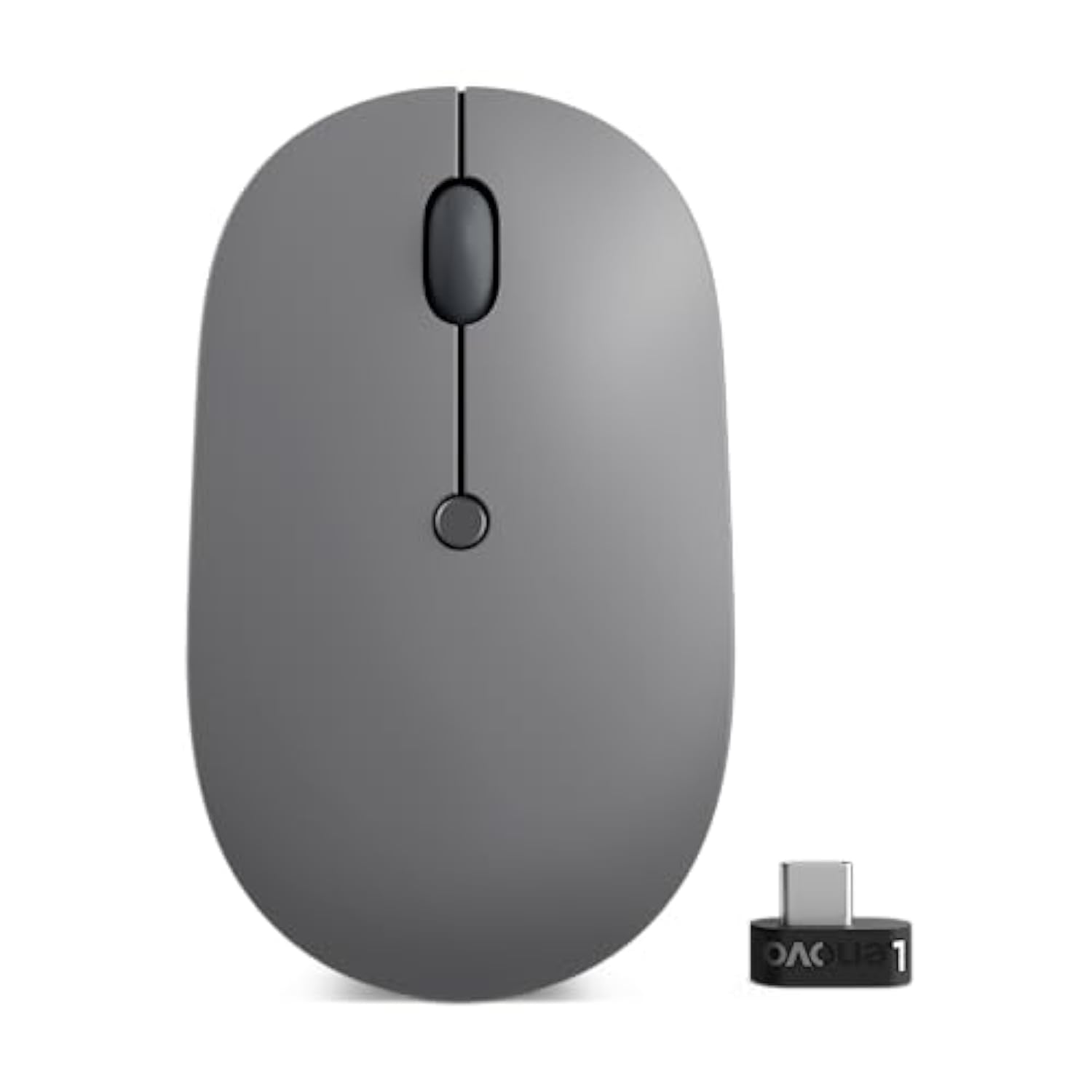 Lenovo Go USB-C Essential Wireless Mouse, 2.4 GHz Nano USB-C Receiver, Adjusta
