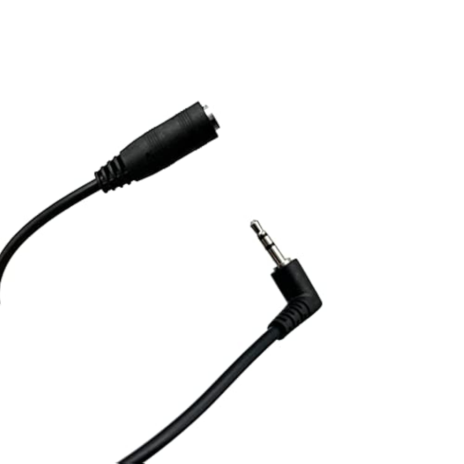 2Pack Right Angled 3-Pole 2.5Mm Male To 2.5Mm Female Camera Remote,Headphone Headset Audio Adapter Cable Extender Stereo Jack (2Pack Straight)