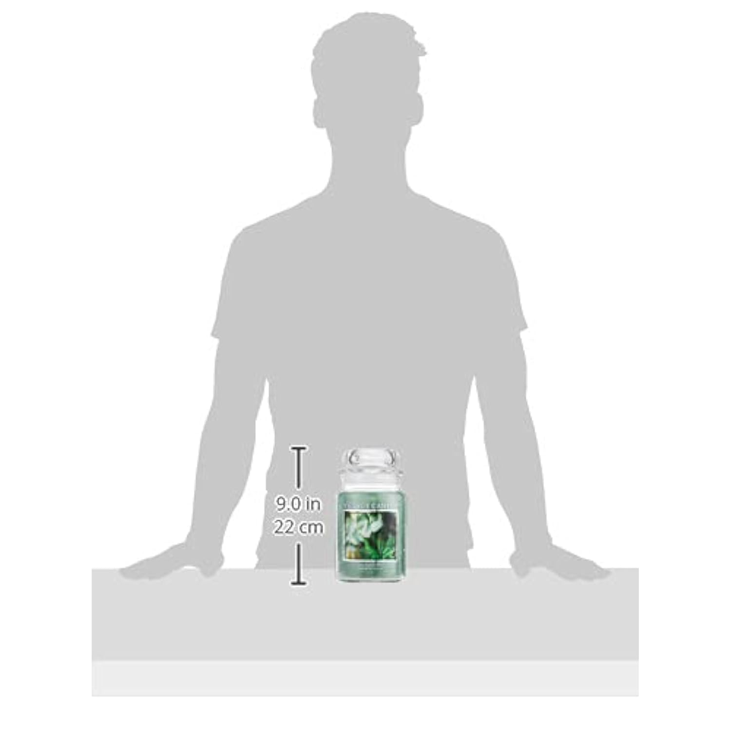 Eucalyptus Mint Large Glass Apothecary Jar Scented Candle, 21.25 Oz, Green