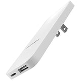 Type C Flat Wall Charger, Ultra Slim (Multi-Port Power Adapter) For Iphone 11/12/13/14 Iphone 15 Pro/Max And Samsung Galaxy Models, 20W Fast Charging Outlet Plug (Dual Usb-C Usb-A)