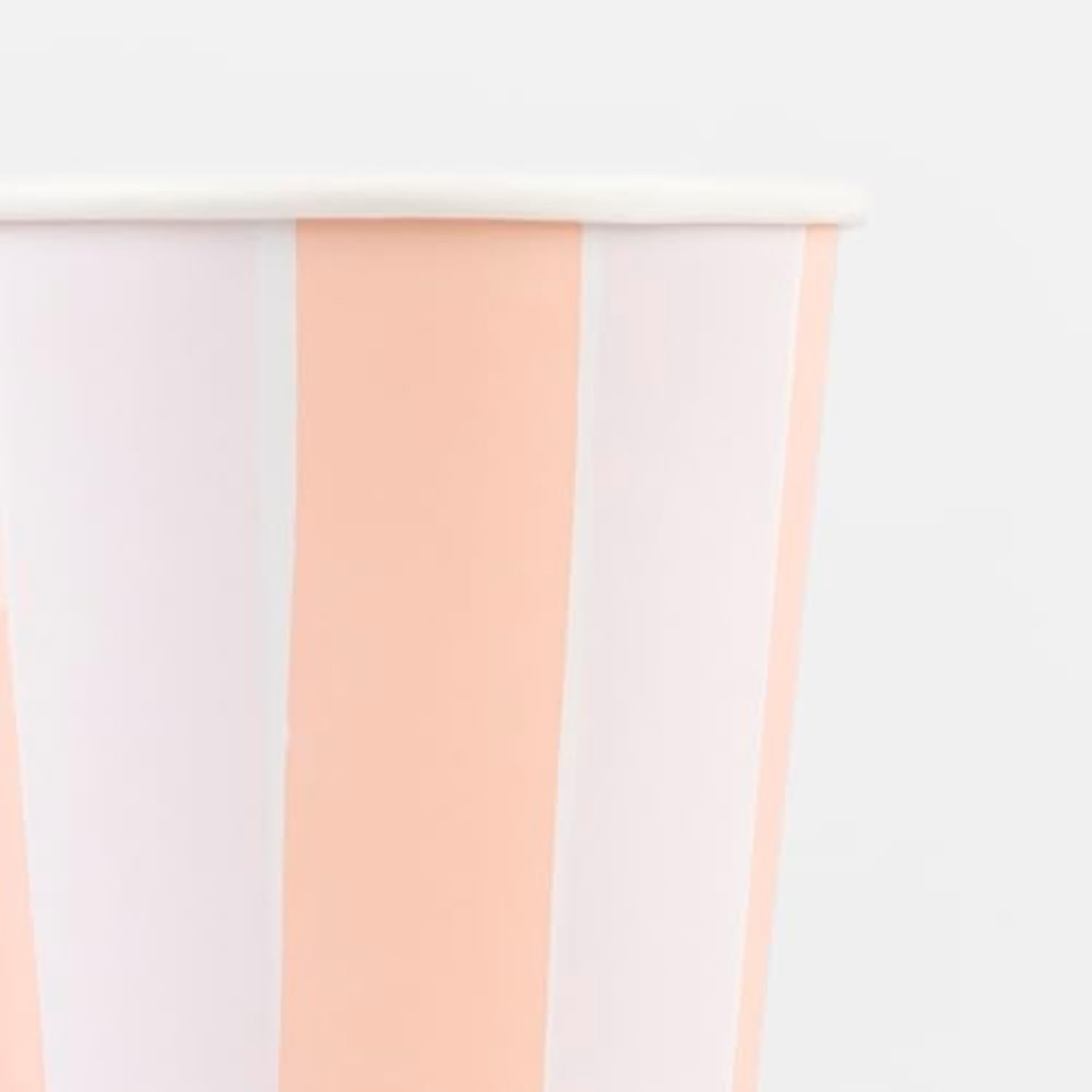 Meri Meri Pastel Striped Cups (Pack of 8), Pastel Paper Cups, 9oz Cute Disposable Party Cups, Sized for Kids & Adults, Ideal for Hot or Cold Party Drinks