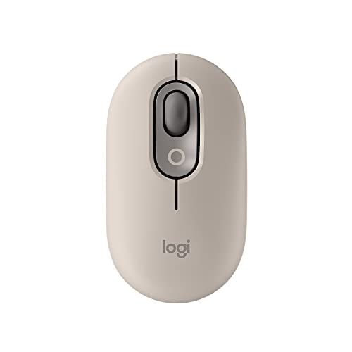Pop Mouse, Wireless Mouse With Customizable Emojis, Silenttouch Technology, Precision/Speed Scroll, Compact Design, Bluetooth, Multi-Device, Os Compatible - Mist