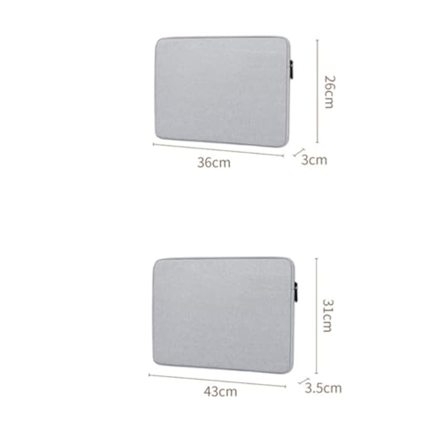 15Inch Sleeve Case, Grey Notebook Handbag, Waterproof And Non-Slip Carrying Bag For 15-Inch Universal