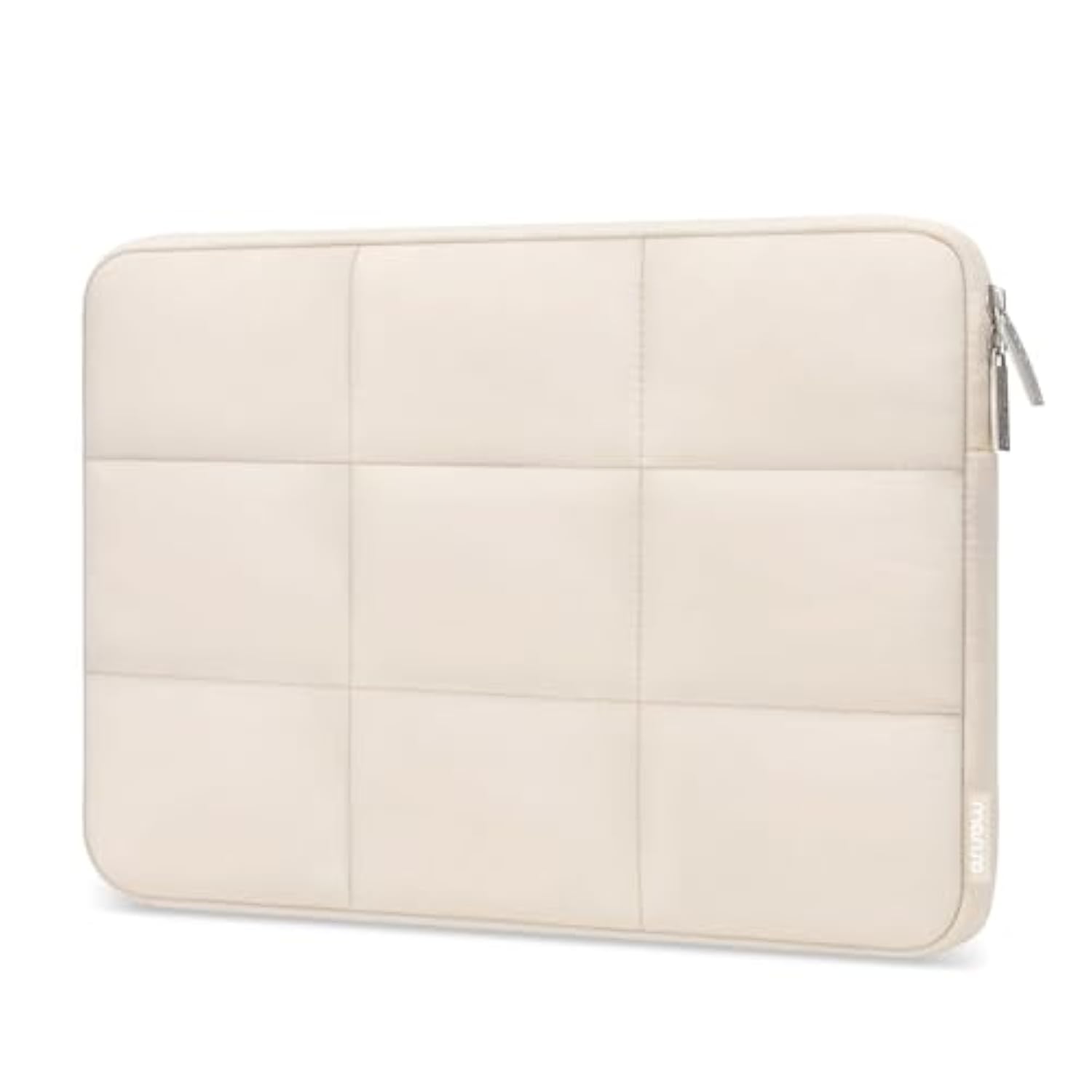 MOSISO 13-14 inch Laptop Case, 13.3 inch Puffy Laptop Sleeve Compatible with MacBook Air 13 13.3 13.6/Pro 13/14, HP, Dell, ASUS, Lenovo, Rectangle Quilted Puffer Computer Bag for Women, Sand