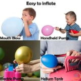 24Pcs Biodegradable Pearlized Latex Balloons 10" White Pink Fuchsia Aqua Party Decor