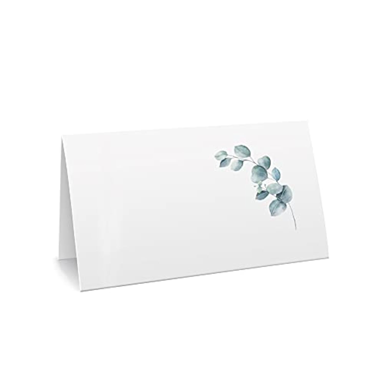 Place Cards For Wedding Or Party, Seating Place Cards For Tables, Scored For Easy Folding, Flower Design 100 Pack, 2 X 3.5 Inches