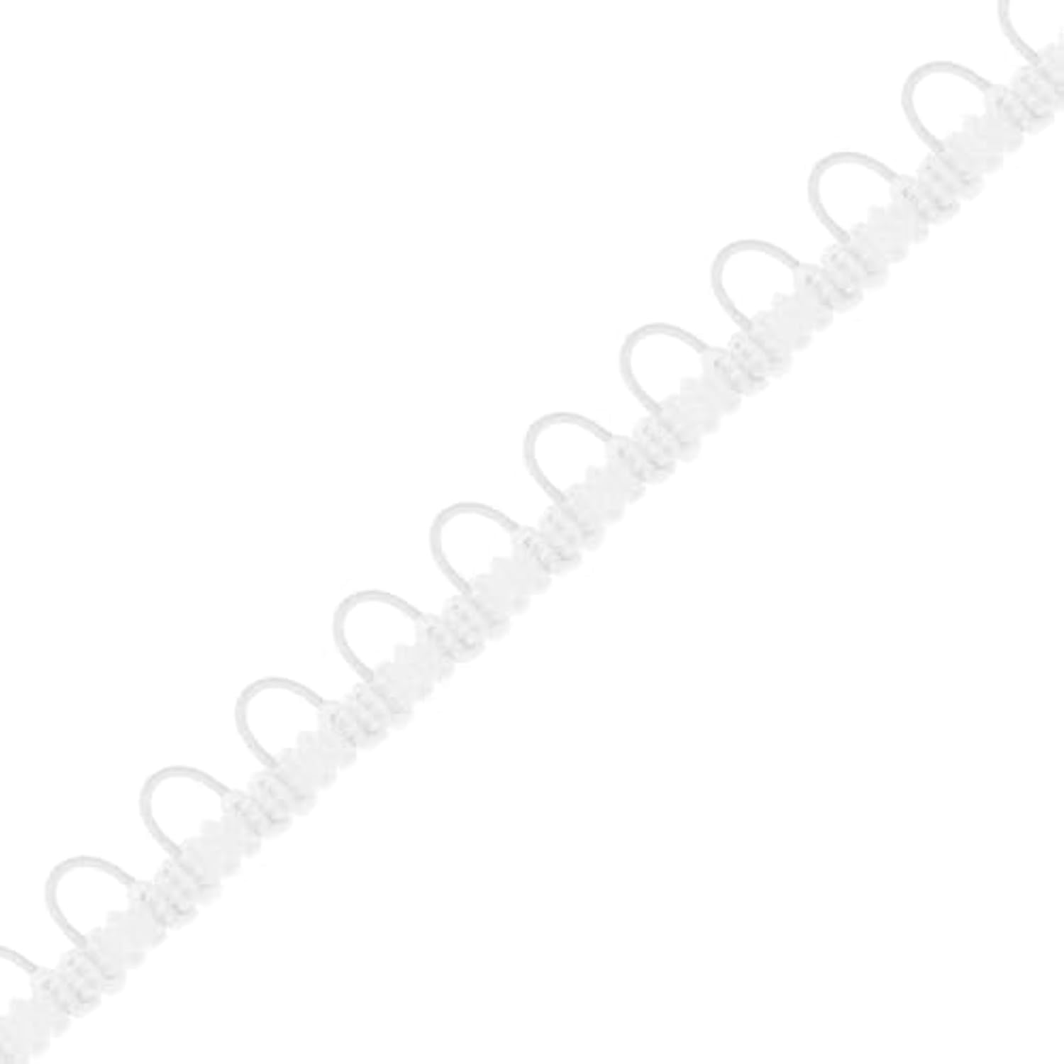 White Braid Trim With Elastic Button Loops - Button Elastic Loop For S