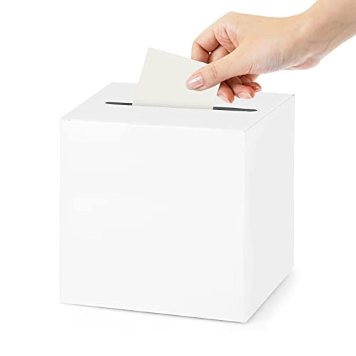 White Card Box Wedding Favors Post Box Cardboard Receiving Money Box Holder For Wedding Reception, Baby Showers, Anniversary, Birthday Party, Graduation Table Centerpiece Decorations