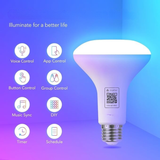 Matter Smart BR30 LED Flood Light Bulb RGBTW Color Changing 4 Pack with Remote