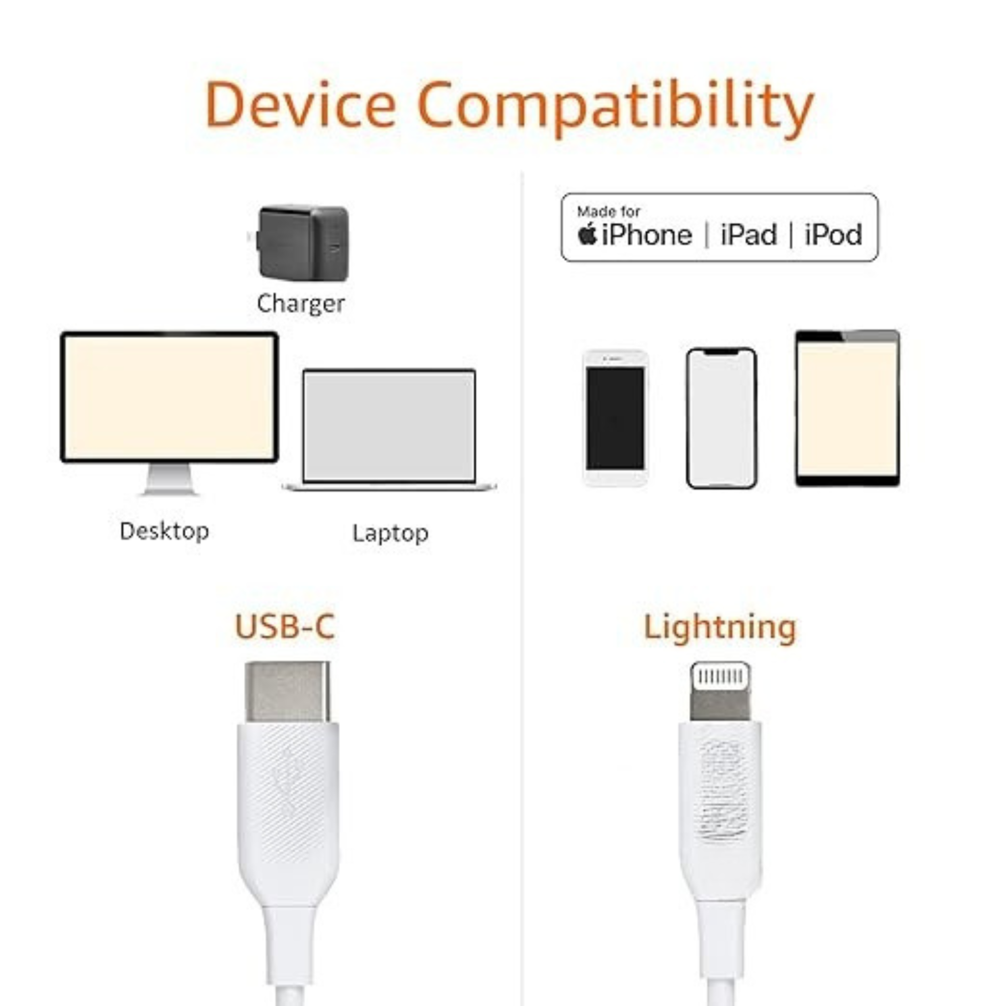 6FT USB C to Lightning Fast Charging Cable for iPhone 14 13 12 11 iPad MFi Certified