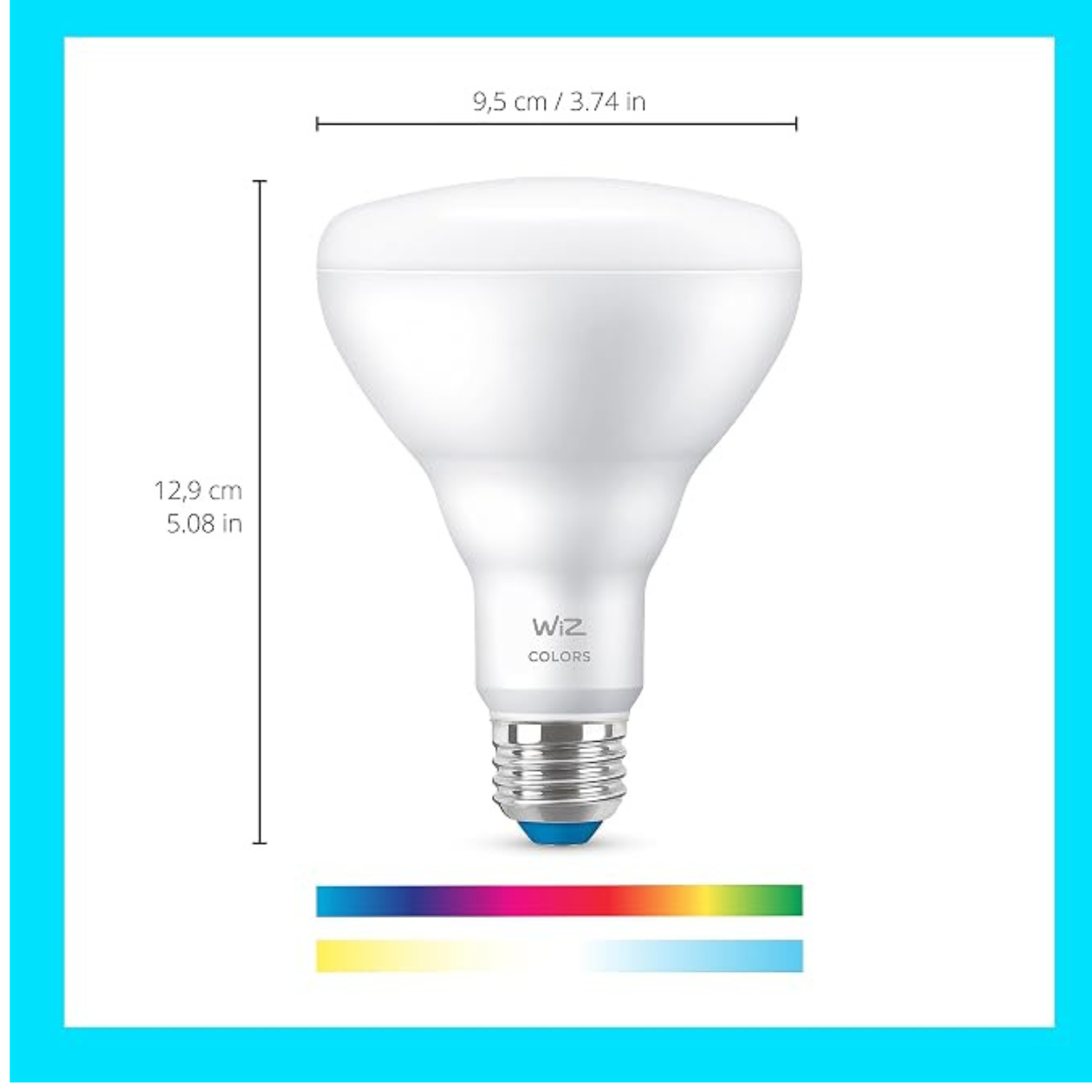 Matter Smart LED BR30 Flood Light Bulb 65W Equivalent RGB Color 1 Pack