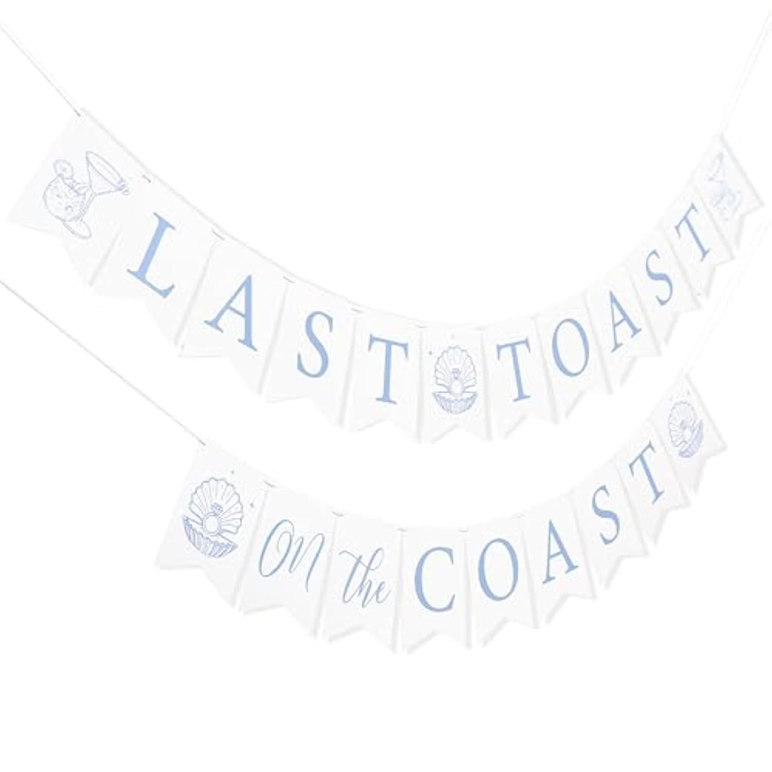 Last Toast on the Coast Banner Coastal Bachelorette & Bridal Shower Decor
