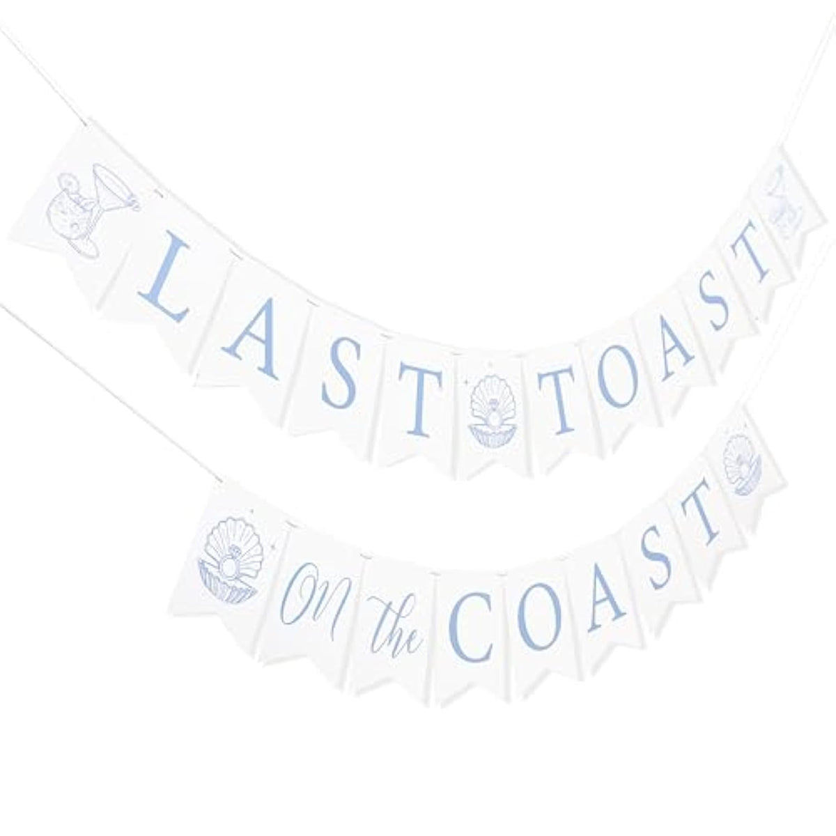 Last Toast on the Coast Banner Coastal Bachelorette & Bridal Shower Decor