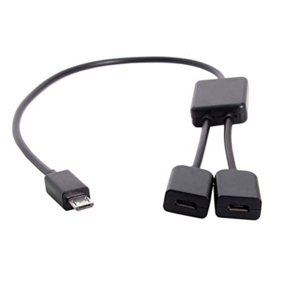 Micro Usb 2.0 Otg To Dual Ports Micro Usb 2.0 5Pin Female Hub Cable Compatible For Laptop Pc & Mouse & Flash Disk