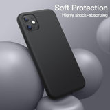 JETech Silicone Case for iPhone 11 (2019) 6.1-Inch, Silky-Soft Touch Full-Body Protective Case, Shockproof Cover with Microfiber Lining (Black)