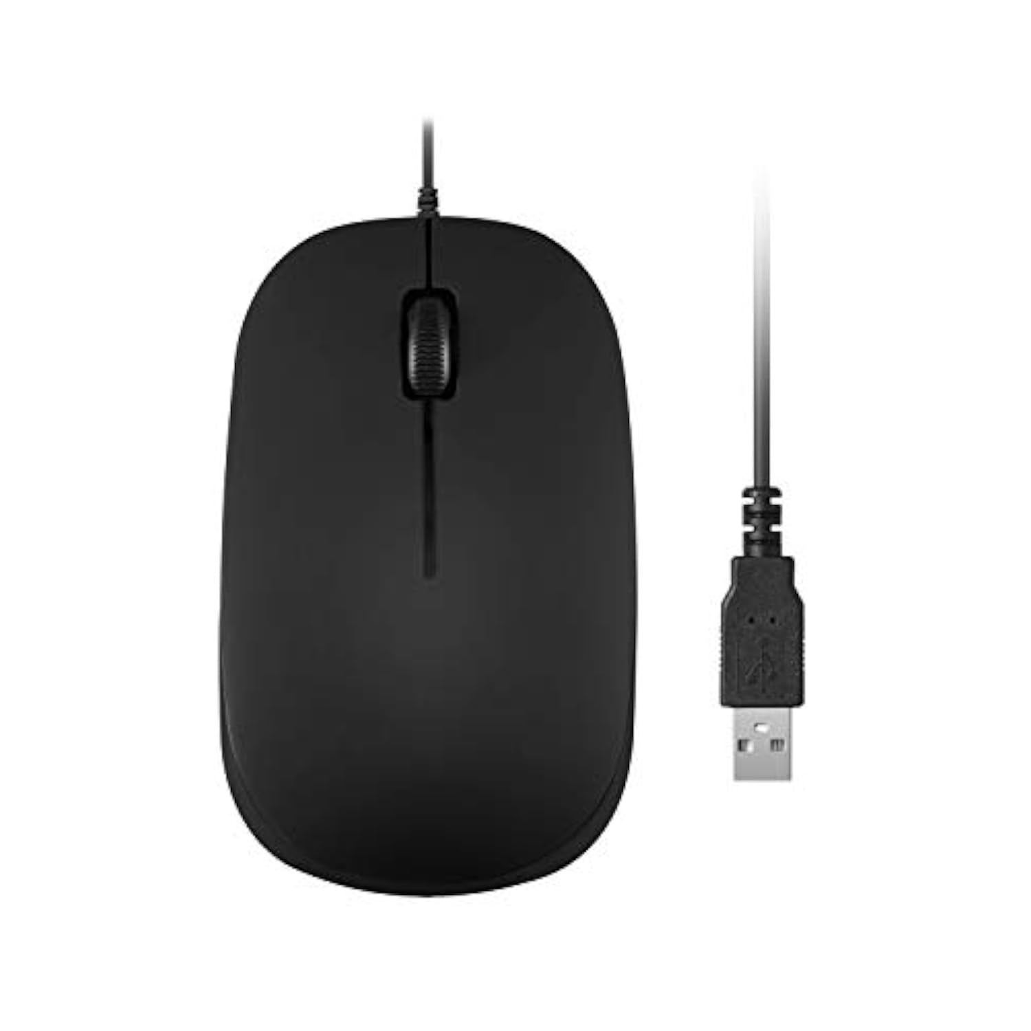 Perixx PERIMICE-201U B, Wired USB Optical Mouse, 3 Buttons - 1000dpi - USB - 1.5m Cable - Black