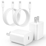 Iphone Charger Fast Charging [Mfi-Certified], 20W Type-C Fast Charger Blocks With 6Ft Usb C To Lightning Cables Compatible With Iphone 14/13/ 12/11/ Xs/Xr/X/ 8 /Ipad (2Pack)