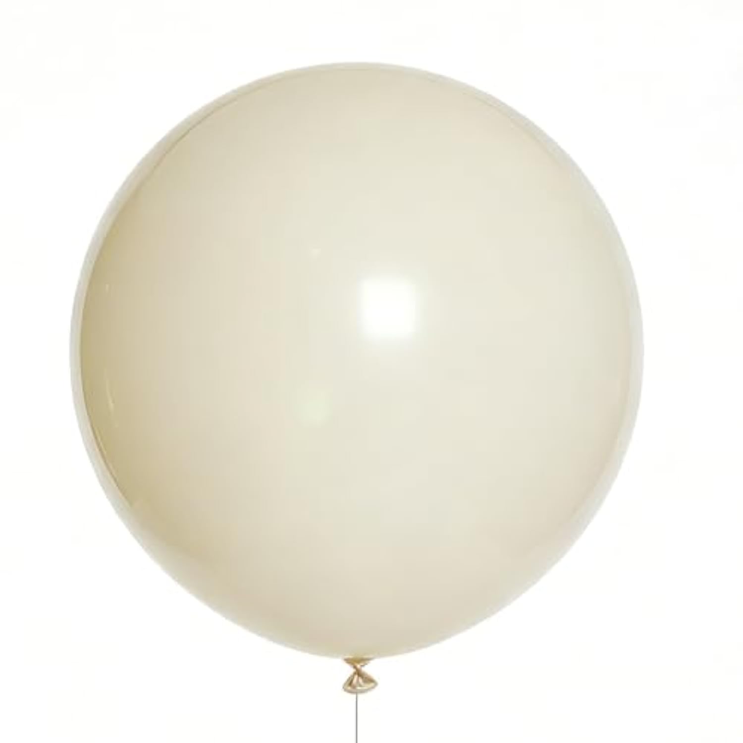Cream Balloons 10 Pack 36 Inch Latex Party Neutral Round Beige Sand White Balloons For Birthday Wedding Baby Shower Gender Reveal Party Decoration