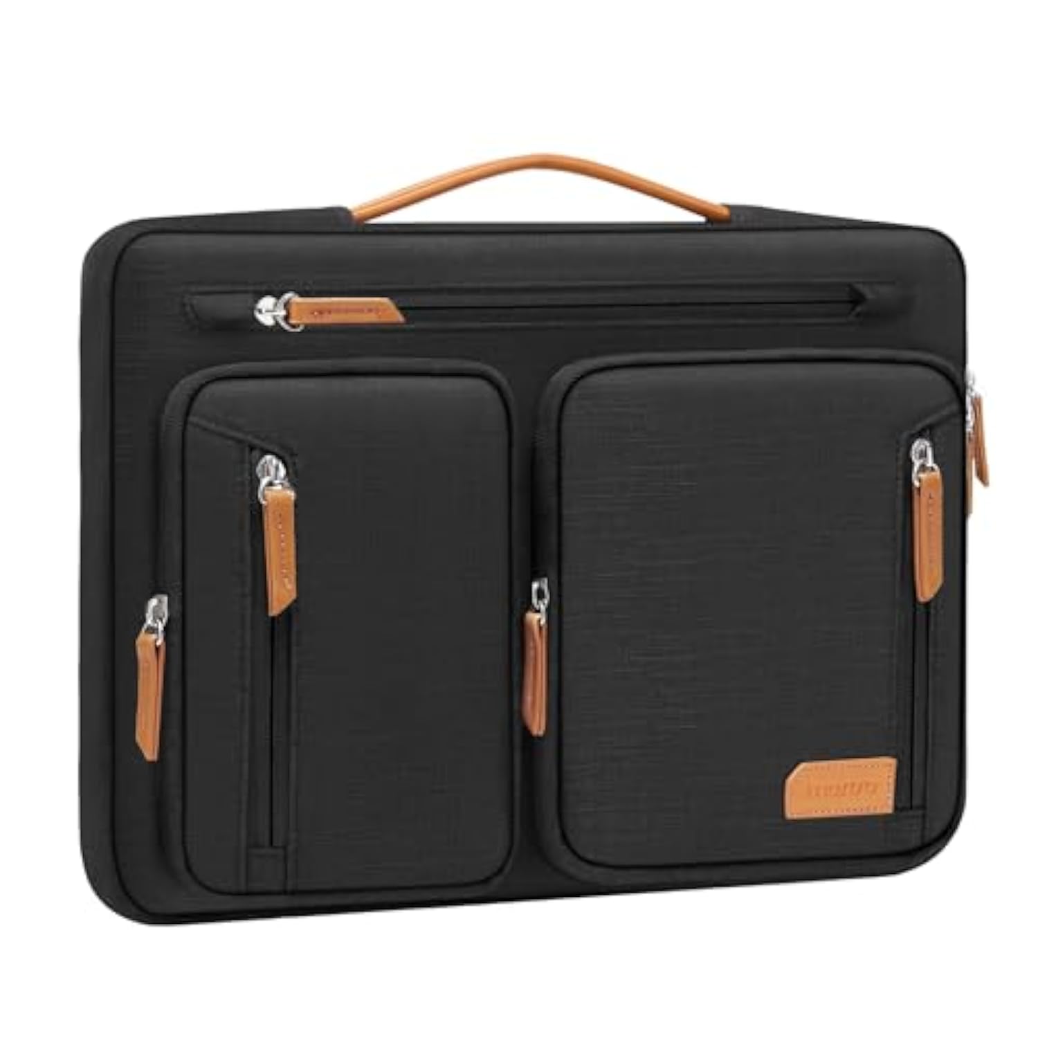 MOSISO 360 Protective Laptop Case 13.3 inch, 13-13.3 inch Laptop Sleeve Compatible with MacBook Air/Pro 13/Pro 14, HP Dell Acer, Side Open Carrying Computer Bag with 5 Accessory Pockets&Belt, Black