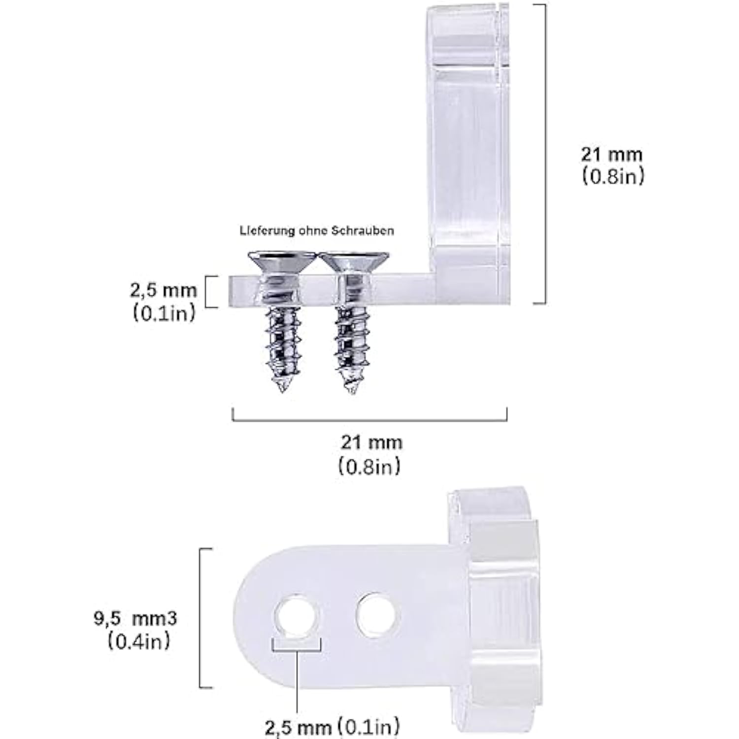 100 Pieces 1/2 Inch Led Rope Light Clips Holder With 200 Pieces Screws Clear Pvc Mounting Rope Light Clips For Christmas Hanging Outdoor Wall Mount Led Light