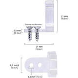 100 Pieces 1/2 Inch Led Rope Light Clips Holder With 200 Pieces Screws Clear Pvc Mounting Rope Light Clips For Christmas Hanging Outdoor Wall Mount Led Light
