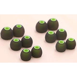 12Pcs Large Size Replacement Eartips Eargels Earpads Ear Tips Gels Bud For Powerbeats Pro, Beatsx, Senso, Tozo, Sony & Other Inner Hole 3.8Mm Earbud In-Ear Headphones,Black-Green,L
