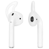 Ear Hook Ear Tips Replacement For Airpod, 1 Pair Over-Ear Soft Tpu Ear Hook & 2 Pairs In-Ear Silicone Ear Tips [Anti Slip][Anti Lost], Fit For Airpod Headphone [Gray/White](1+2S)