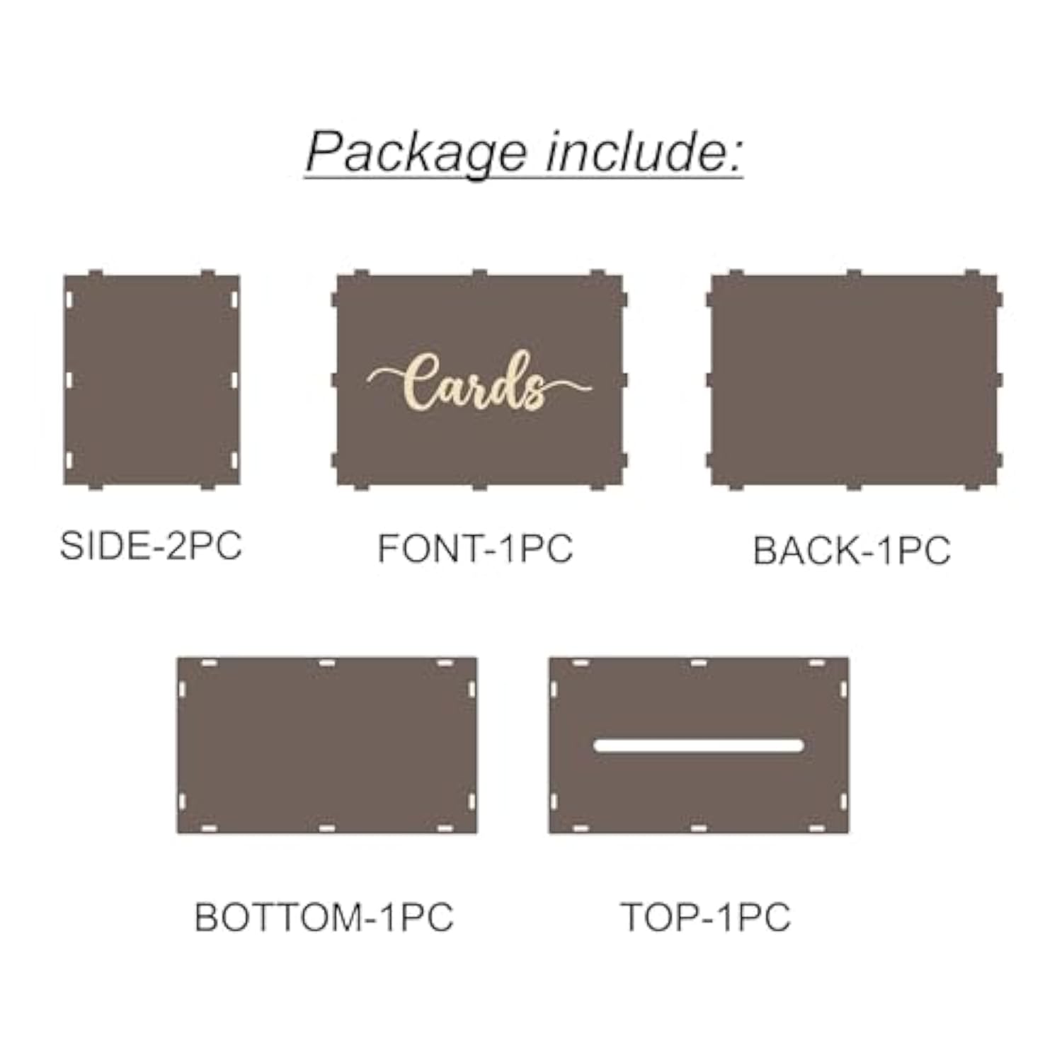 Rustic Wooden Card Box 12X9X7 Inch Gift Card Box For Wedding Birthday Baby Shower Graduation Party