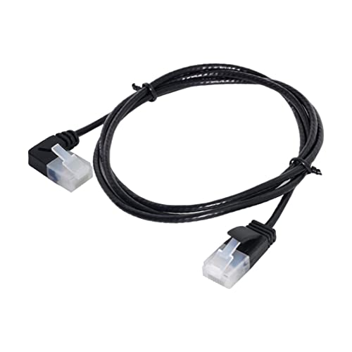 Cat6 Ethernet Cable,90 Degree Right Angled RJ45 UTP Network Extension Cable Patch Cord Cat6a LAN Cable for Laptop Router TV Box 1.0M